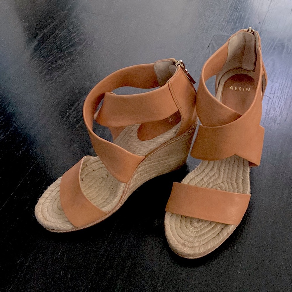 AERIN Jayden Espadrille scrappy wedge sandals! 9.5